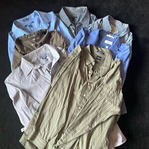 6 Men’s Dress/Casual Long Sleeve Shirts